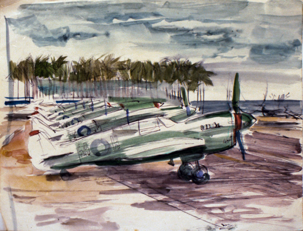1944 Kittyhawks lined up Clr neg 17 - Copy