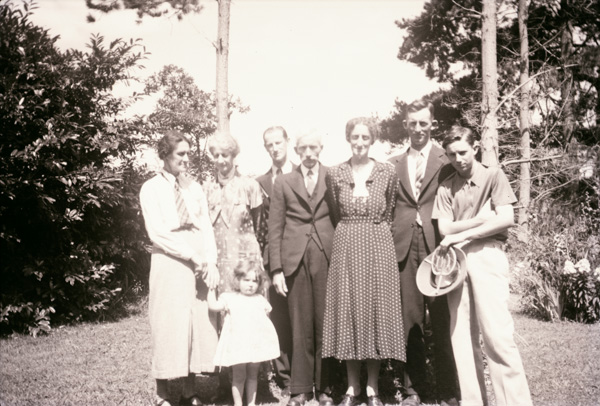 Family members in New Zealand. John Gay Butterworth in centre. T